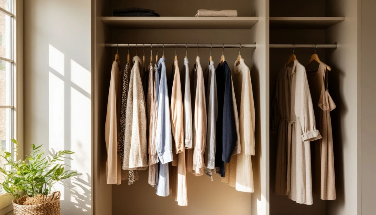 Proč zkušení minimalisté nechávají v šatníku jednu tyč prázdnou