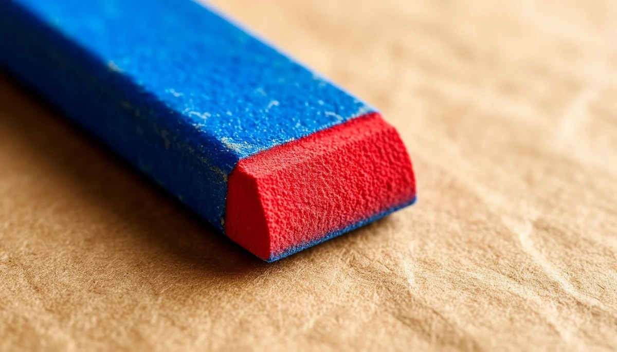 Proč je polovina gumy modrá: Skutečný důvod není mazání propisky