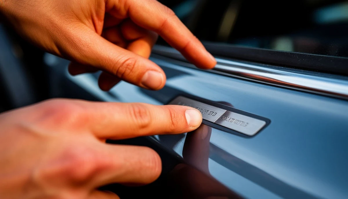 Proč mají auta v rámu dveří tento kovový háček