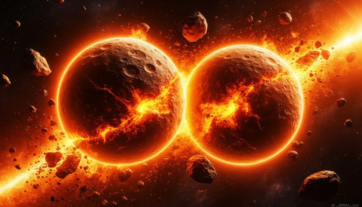 Proč se hvězda Gaia-GIC-1 náhle zatměla: Astronomové viděli srážku dvou planet