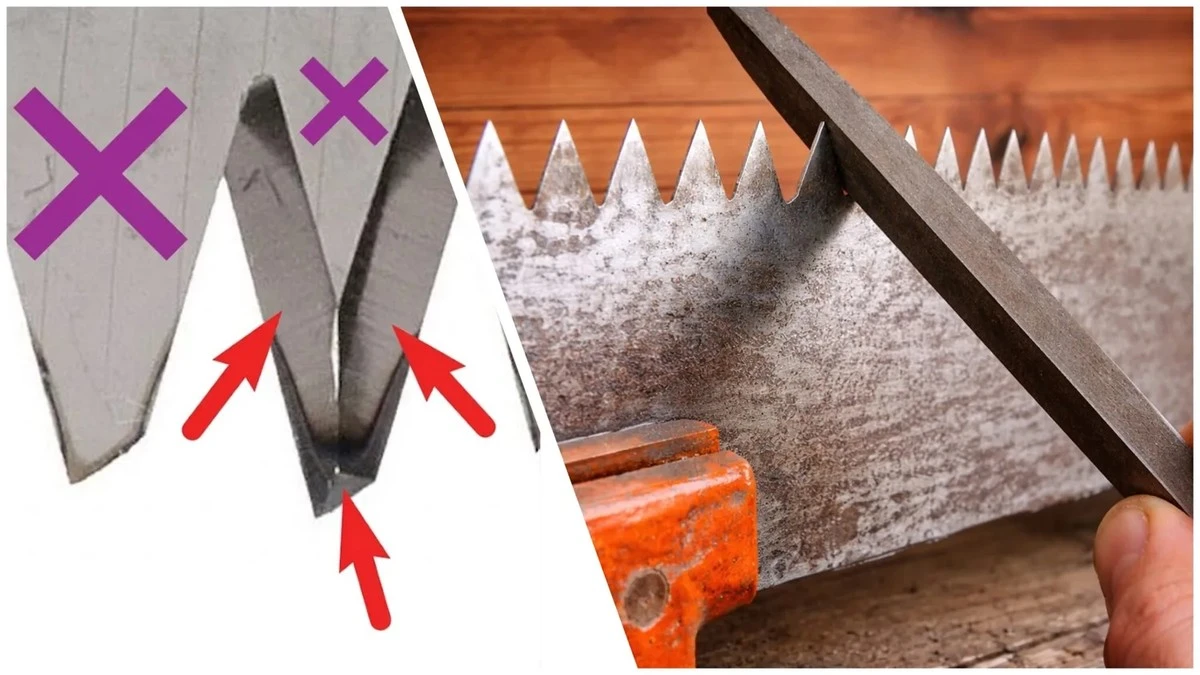 Proč zkušení truhláři vždy přejedou zuby pily pilníkem pod úhlem 45 stupňů