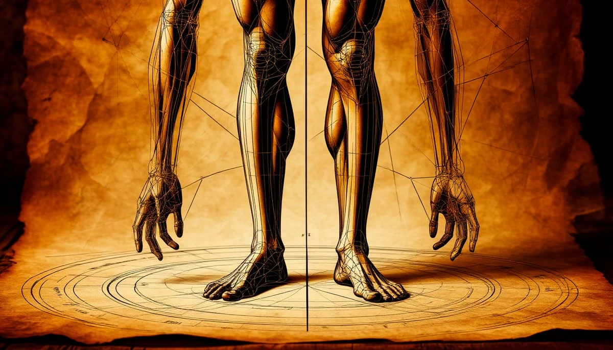 Skrytý detail v rozkroku Vitruviánského muže: Proč ho tam Leonardo da Vinci zakreslil