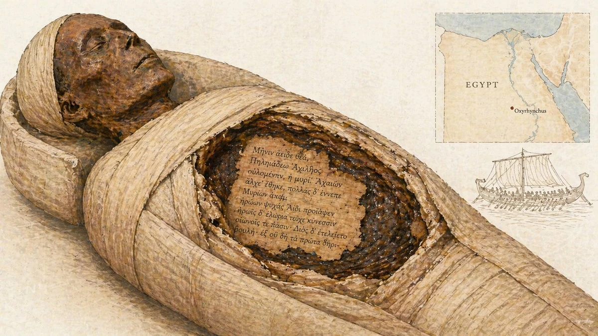 Proč archeologové našli na břiše egyptské mumie úryvek z Homérovy Iliady - image 1