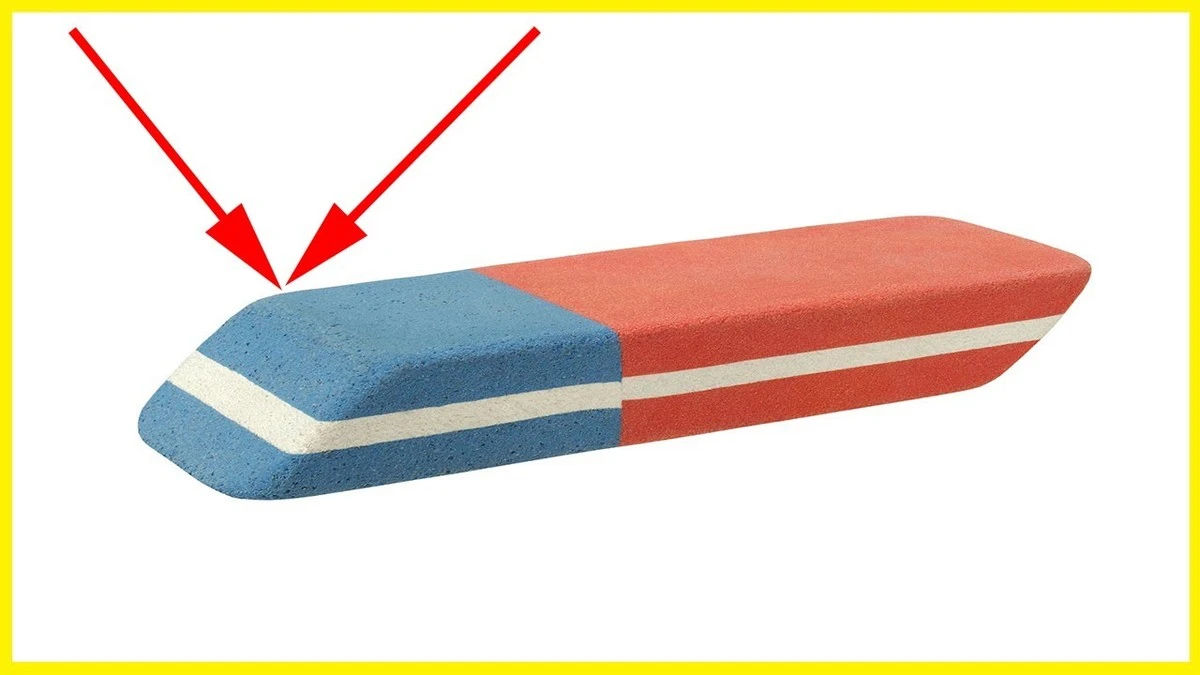 Proč je polovina gumy modrá: Skutečný důvod není v mazání propisky - image 1
