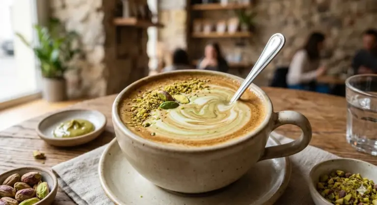 Proč zkušení baristé dávají do kávy dvě lžičky pistáciové pasty