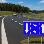 Proč zkušení řidiči v Polsku chybně předjíždějí na modré značce se čtyřmi šipkami