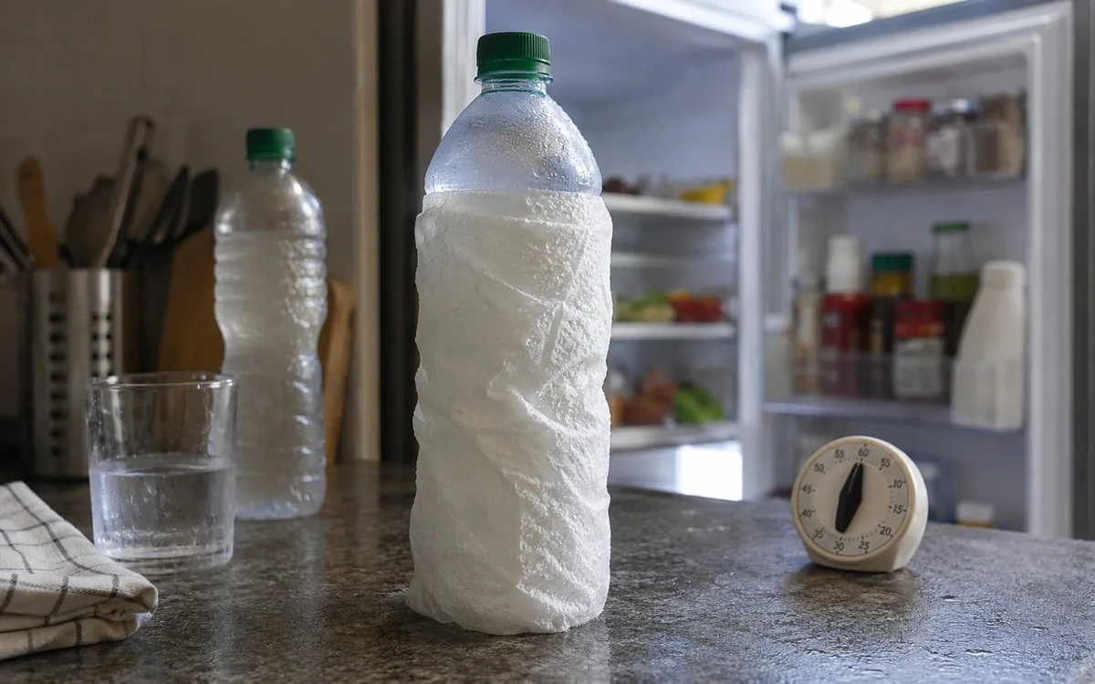 Proč zkušení hostitelé dávají mokrou utěrku na láhev před vložením do mrazáku