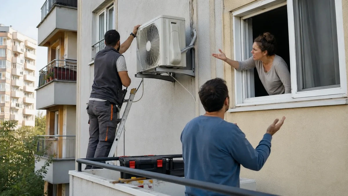 Proč zkušení majitelé bytů nikdy nevěší klimatizaci na fasádu bez jednoho povolení