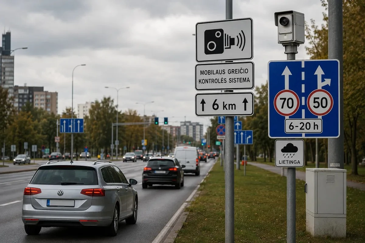 Proč zbrklé brzdění před radarem už nefunguje: Skryté pasti nových značek v Litvě